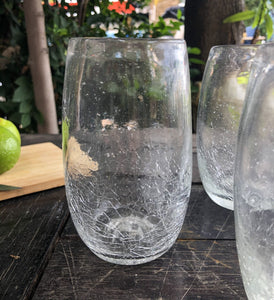 Handblown Claro Glasses - set of 4 Tall - Glasswear