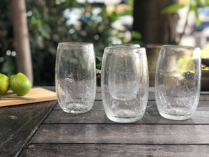 Handblown Claro Glasses - set of 4 Tall - Glasswear