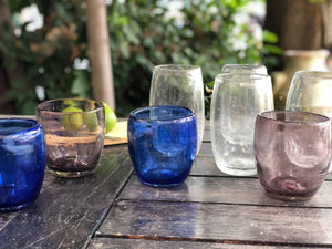 Handblown Claro Glasses - set of 4 Tall - Glasswear