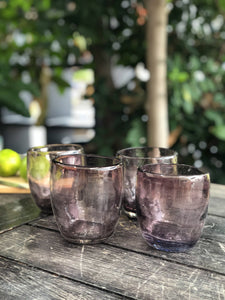 Handblown Morada Glasses - set of 4 - Glasswear