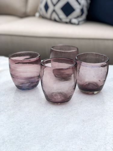 Handblown Morada Glasses - set of 4 - Glasswear