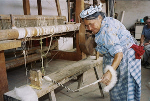 Handwoven and hand dyed wool rugs.