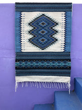 Load image into Gallery viewer, Handwoven Costa natural wool rug, made in Mexico.