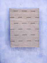 Load image into Gallery viewer, Handwoven Dash natural wool rug, made in Oaxaca Mexico.